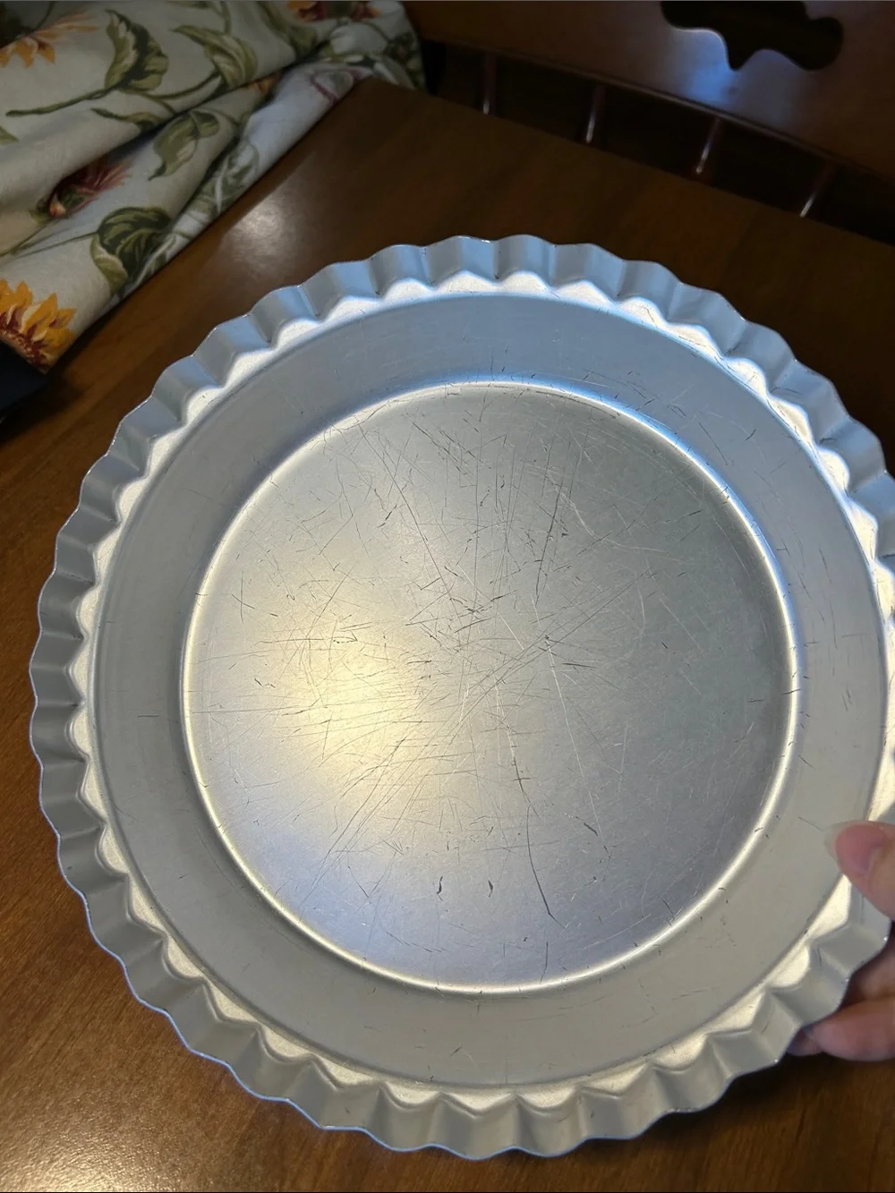 Vintage Wear-ever No. 2865 Silver Fluted Pie Pans